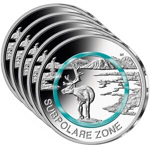 Pack pièces de monnaie 5 euro Allemagne 2020 (les 5 ateliers A, D, F, G et J) BE – Zone subpolaire
