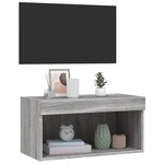 vidaXL Meuble TV avec lumières LED sonoma gris 60x30x30 cm