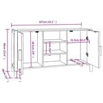 vidaXL Buffet Blanc 107x38x60 cm Bois d'ingénierie