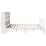 vidaXL Lit bibliothèque sans matelas blanc 180x200 cm bois pin massif