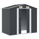 vidaXL Abri de stockage pour jardin Anthracite Acier 204x132x186 cm