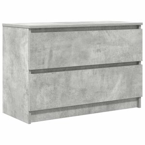 vidaXL Meuble TV gris béton 80x35x54 cm bois d'ingénierie