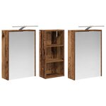 vidaXL Ensemble de Meubles de Salle de Bain 3 Pièces 116 x 16 x 62 5 cm