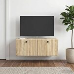 vidaXL Meuble TV mural 78 5 x 41 x 30 cm Chêne Sonoma