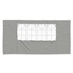 vidaXL Mur de tente de fête 2 Pièces 400 x 195 cm Gris clair PE et acier