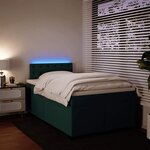 vidaXL Sommier à lattes de lit avec matelas vert foncé 120x190 cm