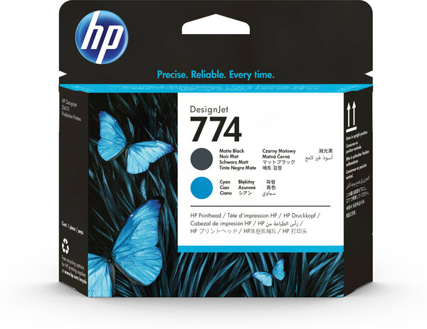 HP HP 774 Matte Black/Cyan Printhead HP 774 Matte Black/Cyan Printhead