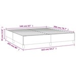 vidaXL Cadre de lit Bleu foncé 160x200 cm Velours