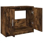 vidaXL Armoire de lavabo chêne fumé 63x29x55 cm bois d'ingénierie