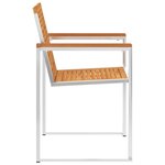 vidaXL Chaises de jardin lot de 4 avec coussins Bois d'acacia massif
