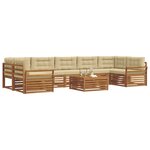 vidaXL Ensemble de canapés d'extérieur 8 Pièces Naturel et Beige