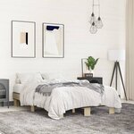 vidaXL Cadre de lit chêne sonoma 120x200 cm bois d'ingénierie et métal
