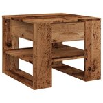 vidaXL Table basse vieux bois 55 5x55x45 cm bois d'ingénierie