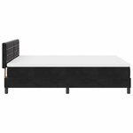 Lit Box Spring vidaXL avec Matelas Noir 140x190 cm Velours