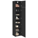 vidaXL Armoire de rangement mince noir 45x42 5x225cm bois d'ingénierie