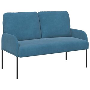 vidaXL Canapés avec coussin 110cm Bleu Contreplaqué