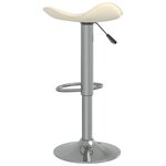 vidaXL Tabouret de bar Crème Acier chromé et cuir artificiel