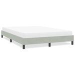 vidaXL Cadre de lit sans matelas gris clair 140x210 cm velours