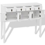 vidaXL Buffet en style chinois en bois massif Blanc