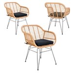 6 Fauteuils en polyrotin TRIESTE