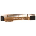 vidaXL Ensemble de canapés d'extérieur 7 Pièces Naturel
