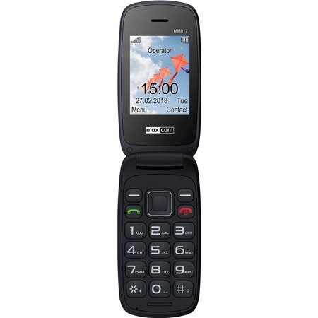 Téléphone portable senior à clapet mm817 noir  maxcom