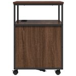 vidaXL Cabinet de Bureau avec roue Chêne marron 60 x 46 x 67 cm