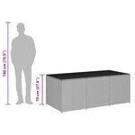 vidaXL Boîte de rangement de jardin Résine tressée 180x90x70 cm Noir