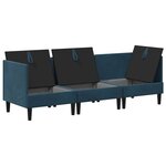 vidaXL Ensemble de meubles pour le salon 3 Pièces Bleu Velours