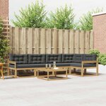 vidaXL Ensemble de canapés d'extérieur 6 Pièces Blanc et anthracite