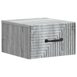 vidaXL Cabinet de chevet mural 2 Pièces Sonoma gris 34 5 x 33 x 20 cm