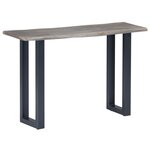 Vidaxl table console gris 115 x 35 x 76 cm bois d'acacia massif et fer