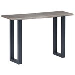 vidaXL Table console Gris 115 x 35 x 76 cm Bois d'acacia massif et fer