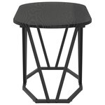 Table Basse vidaXL Noir en Chêne 80x40x40 5 cm en Bois D'ingénierie et Métal