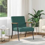 vidaXL fauteuil Vert foncé 59 x 75 x 78 cm tissu