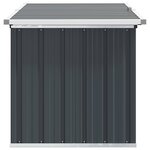 vidaXL Boîte de rangement de jardin Anthracite 129x67x65 cm
