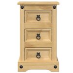 vidaXL Table de chevet Corona 35x32 5x58 cm bois de pin massif
