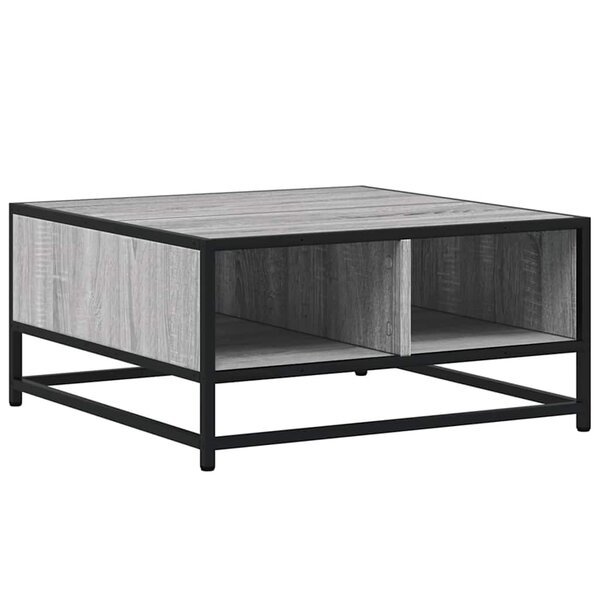 vidaXL Table basse sonoma gris 60 5x60 5x30 cm bois d'ingénierie/métal