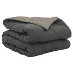 vidaXL Duvet d'été simple Gris clair et anthracite 200 x 155 cm