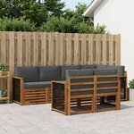 vidaXL Ensemble de canapé d'angle 6 Pièces Naturel et Anthracite