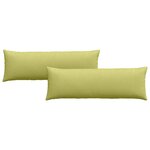 vidaXL Coussins de canapé 2 pc tissu Vert clair 120 x 40 cm