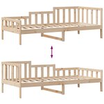 vidaXL Lit de jour avec tiroirs sans matelas 80x200 cm bois massif