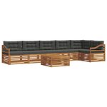 vidaXL Ensemble de canapés d'extérieur 7 pc Naturel et Anthracite