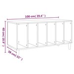 vidaXL Armoire à disques sonoma gris 100x38x48 cm bois d'ingénierie