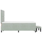 vidaXL Lit à ressorts avec matelas Gris clair 120 x 190 cm Velours