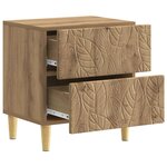 vidaXL Table de chevet 2 Pièces Chêne artisanal 43 x 34 5 x 48 cm