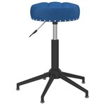 vidaXL Chaises pivotantes à manger lot de 4 bleu velours