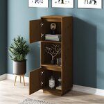 vidaXL Buffet haut Marron miel 38x35x117 cm Bois massif de pin