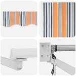 vidaXL Auvent rétractable électrique Bleu et Orange 4 5 × 3 m
