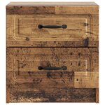 vidaXL Cabinet de chevet avec tiroir Bois ancien 43 x 34 5 x 44 5 cm